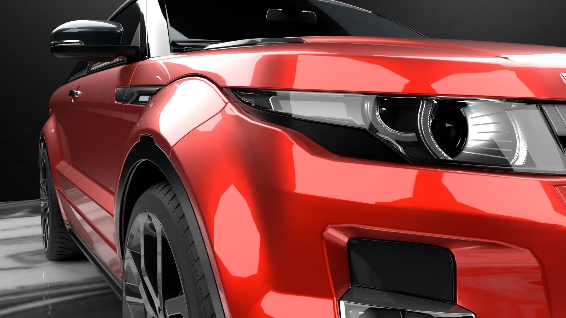 Range Rover Evoque Realistic 3D Car Model Low-poly 3D model_8