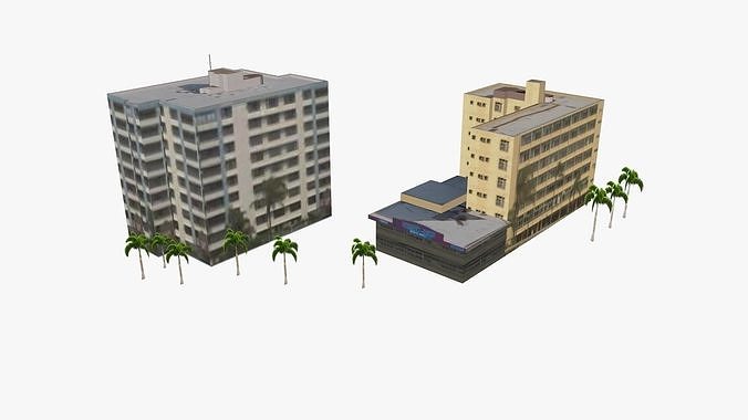 Outbak Jacks Restaurant Southport Building  Low-poly 3D model