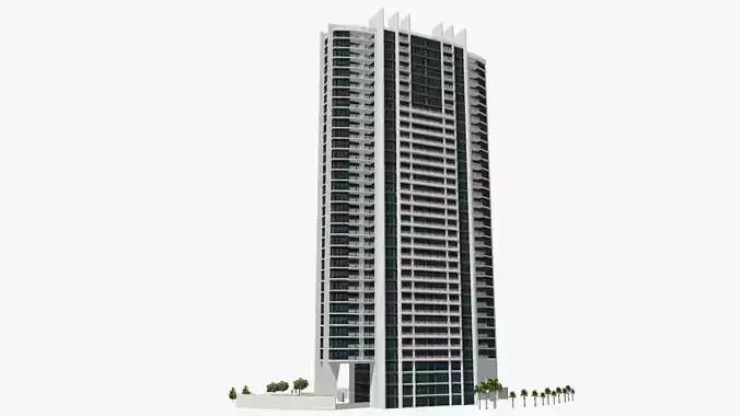 Avalon Riverfront Apartments Low-poly 3D model