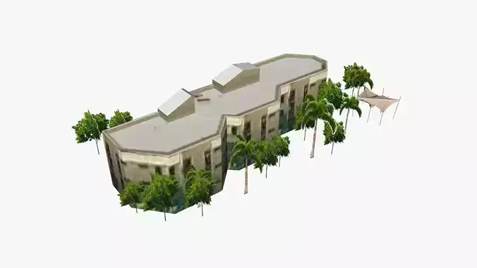 5 Pacific Street on Main Beach Low-poly 3D model