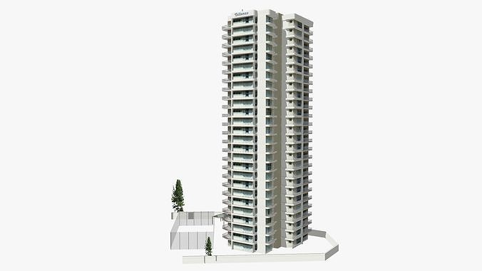 The Talisman tall building Low-poly 3D model