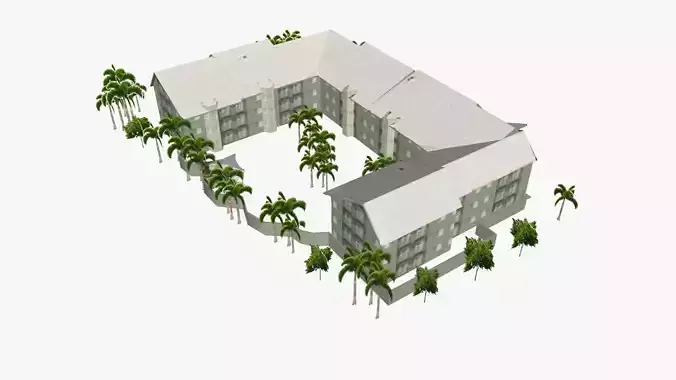 Aloha Lane Apartments Main Beach Low-poly 3D model