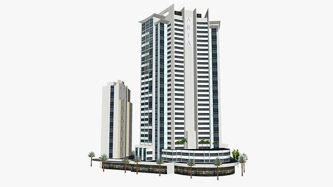 Aria Tower Low-poly 3D model