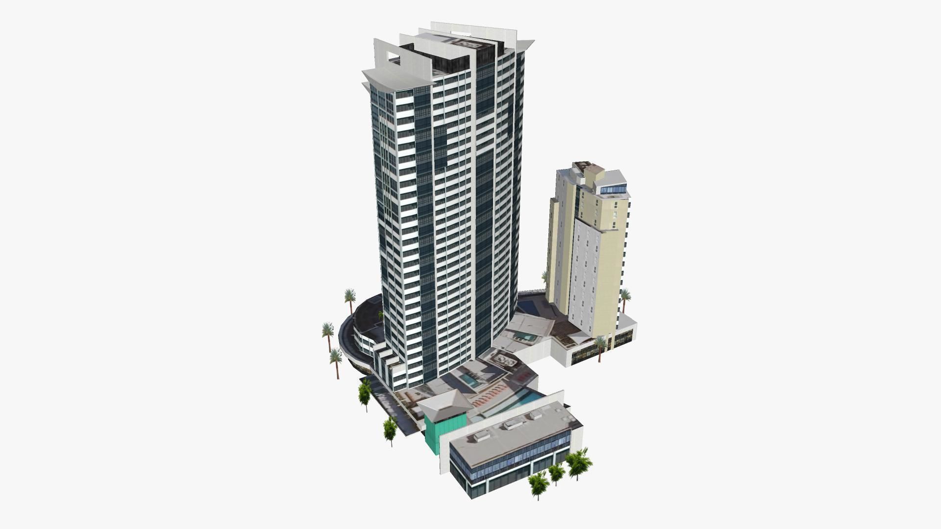 Aria Tower Low-poly 3D model_3