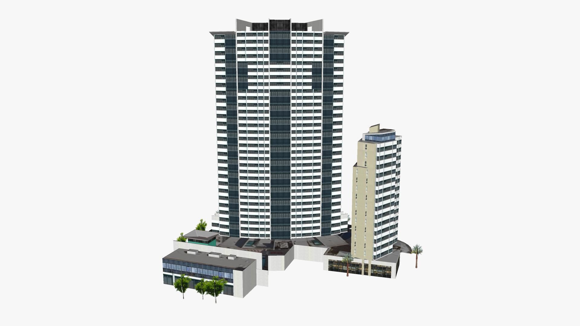 Aria Tower Low-poly 3D model_2