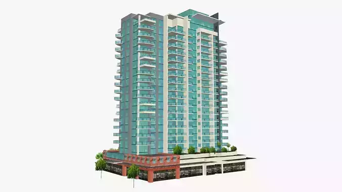 Mantra Broadbeach on the Park Low-poly 3D model