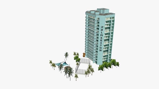 Palmerston Tower Low-poly 3D model