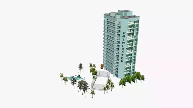 Palmerston Tower Low-poly 3D model