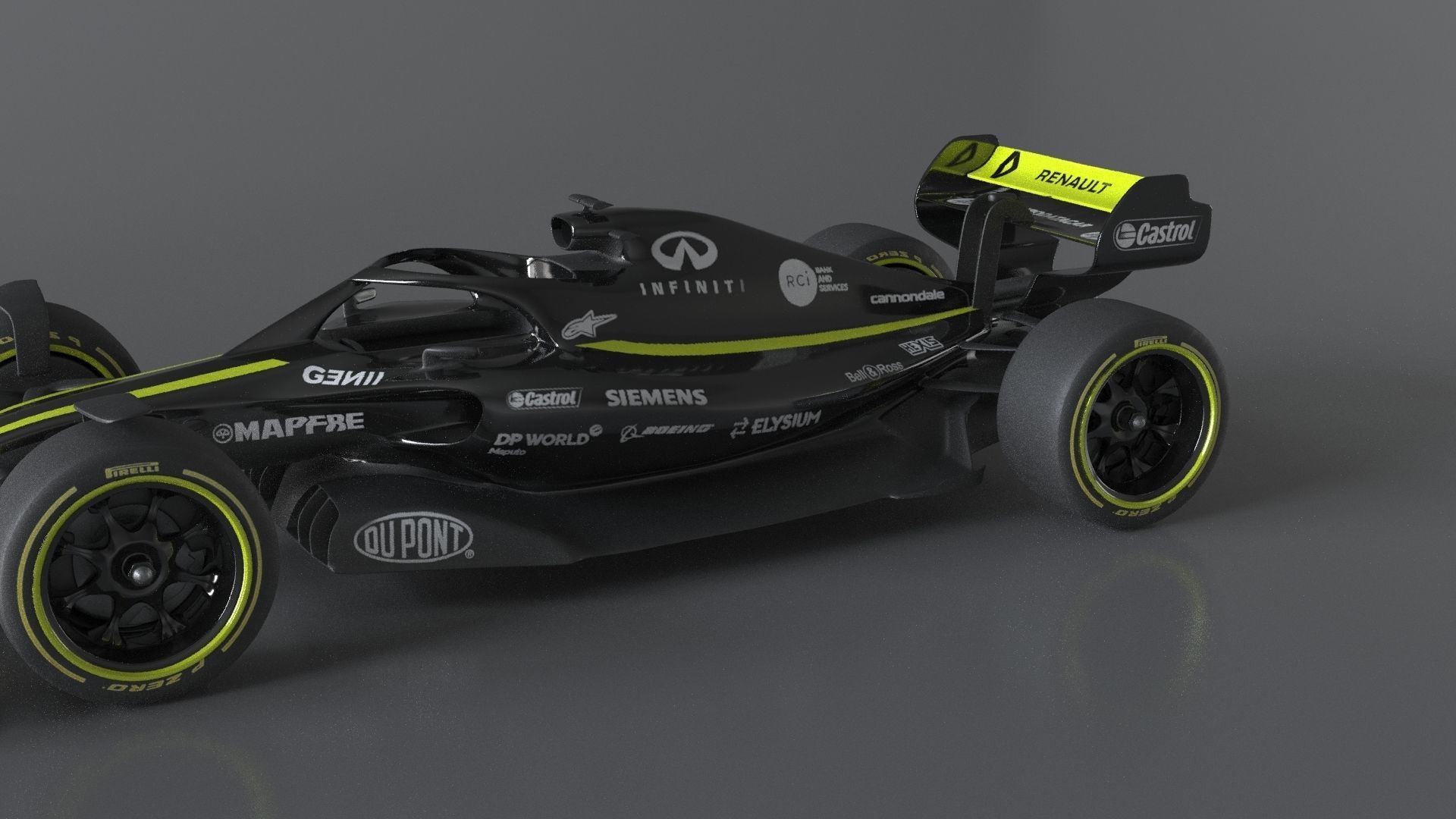 f1 renault 2021 - 2023 concept Low-poly 3D model_9