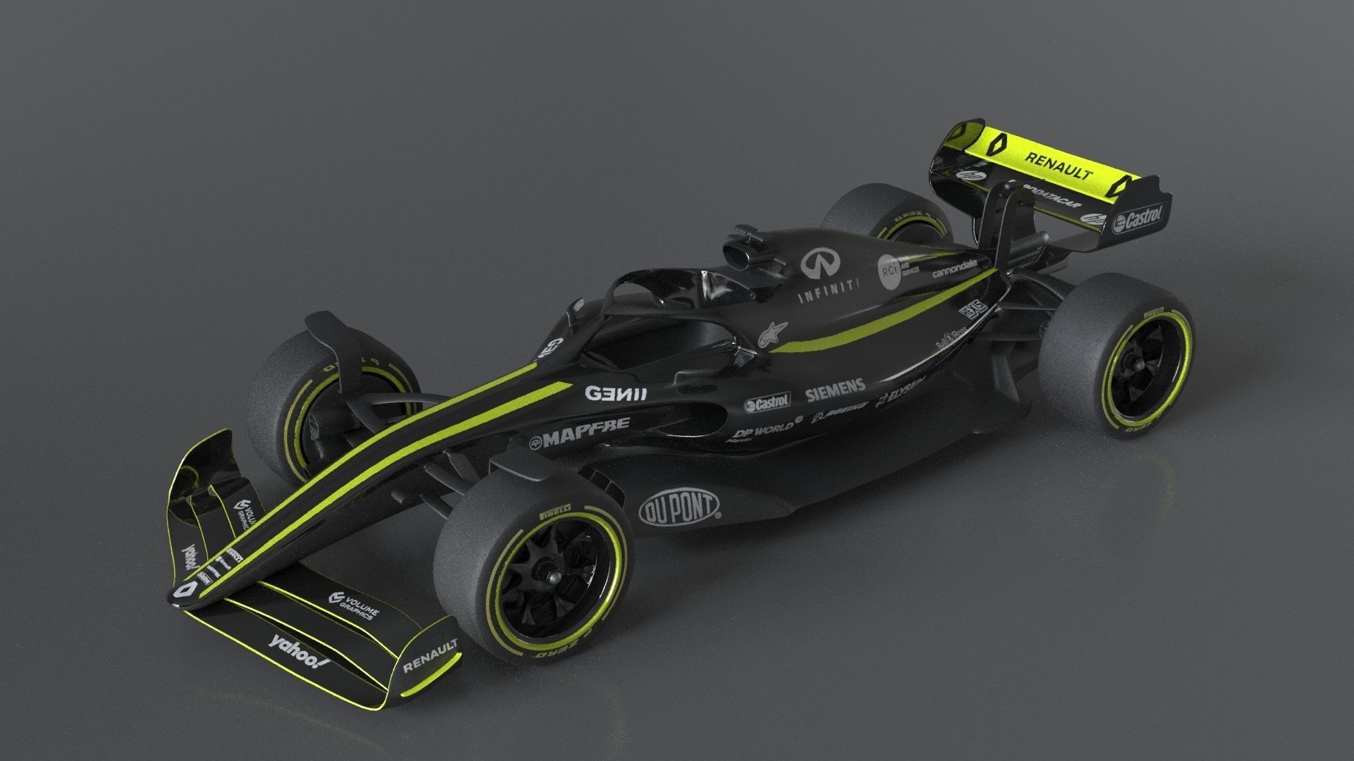f1 renault 2021 - 2023 concept Low-poly 3D model_3