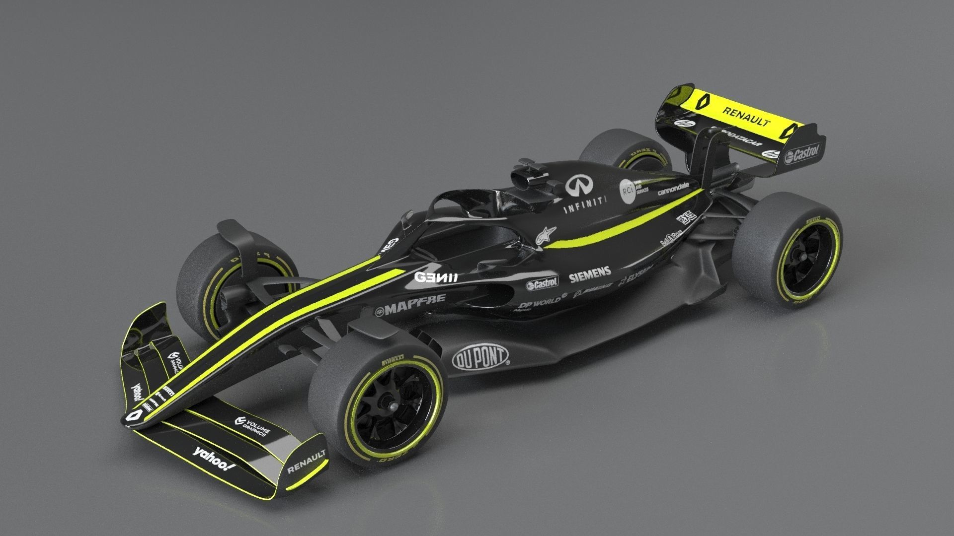 f1 renault 2021 - 2023 concept Low-poly 3D model_2
