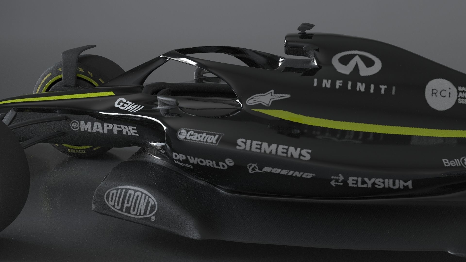 f1 renault 2021 - 2023 concept Low-poly 3D model_26
