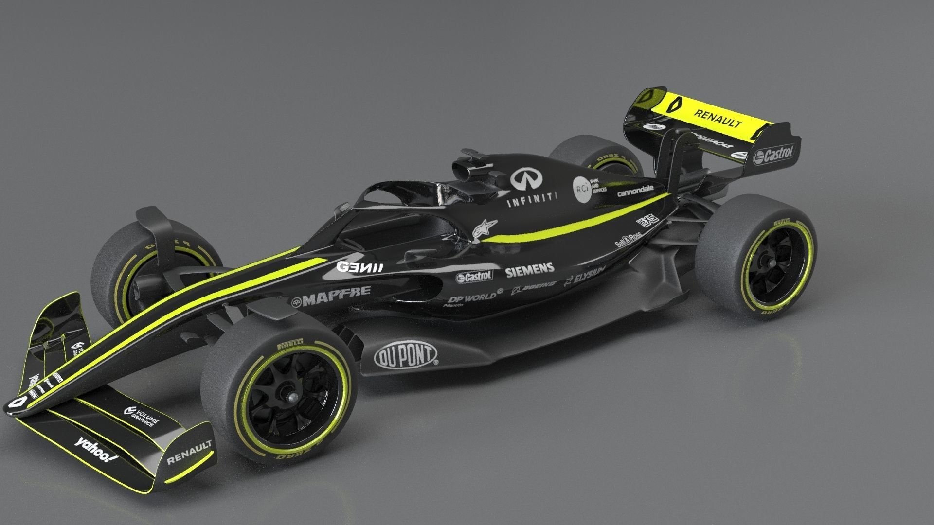 f1 renault 2021 - 2023 concept Low-poly 3D model_6