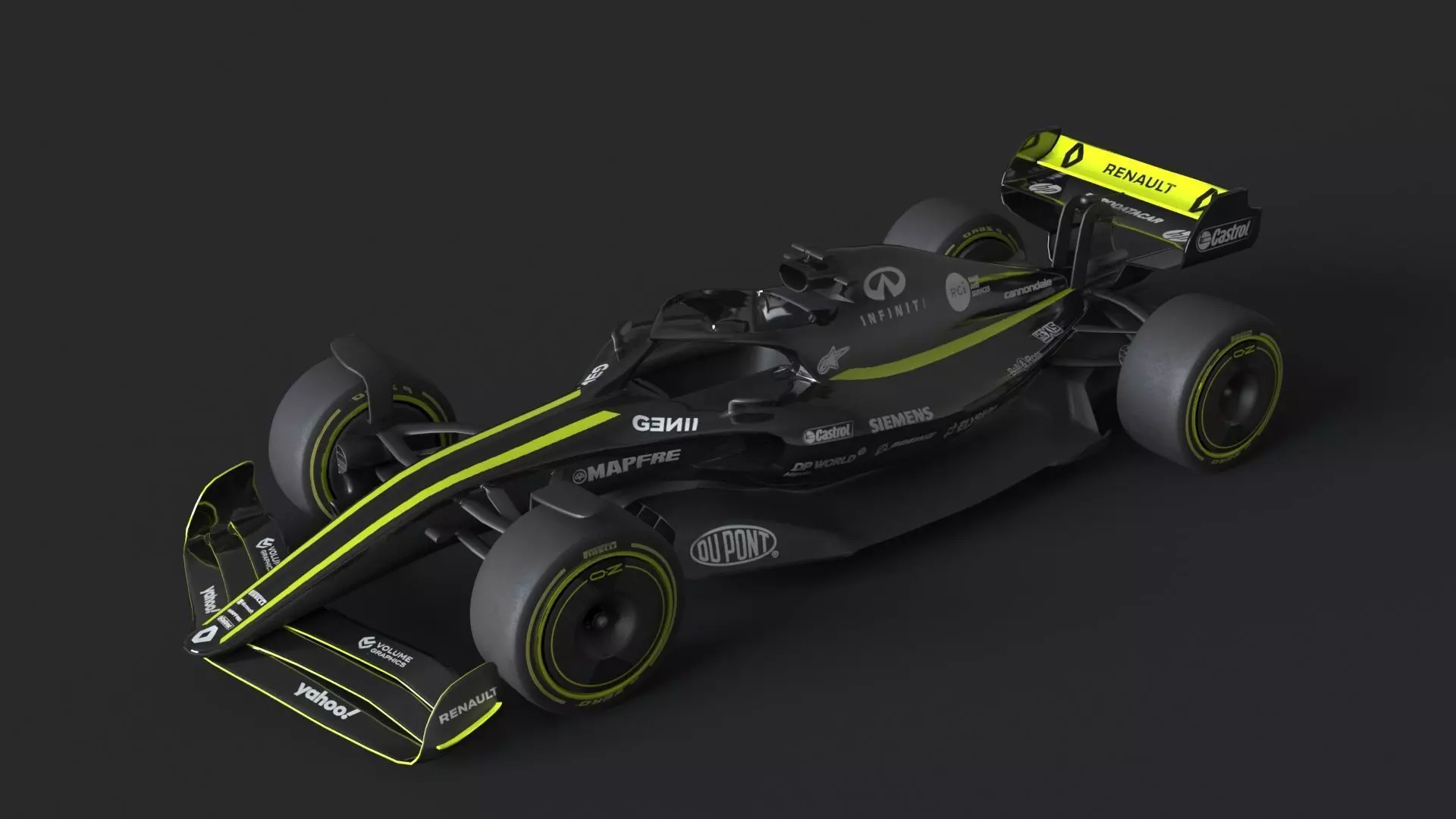 f1 renault 2021 - 2023 concept Low-poly 3D model_0