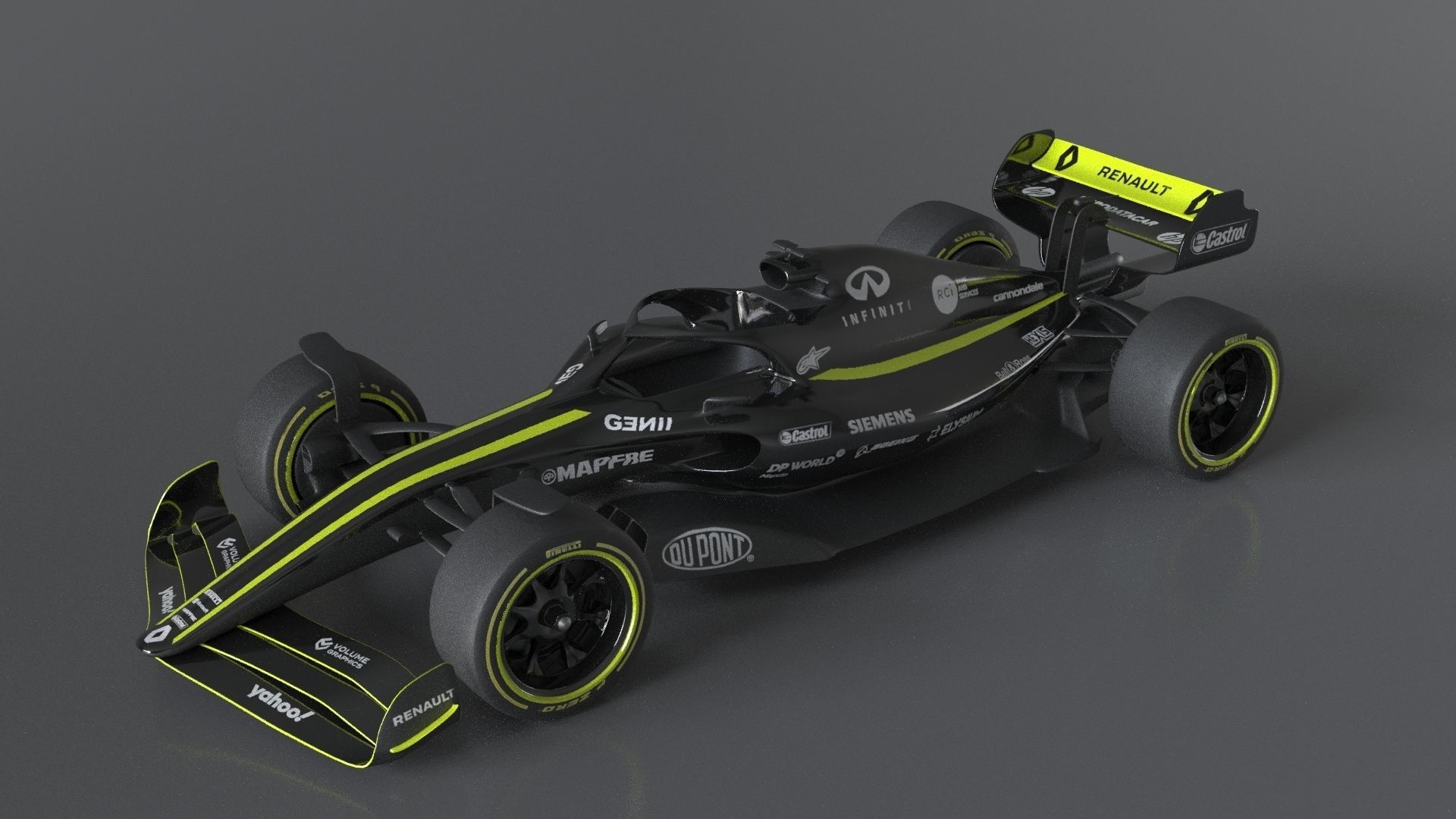 f1 renault 2021 - 2023 concept Low-poly 3D model_5