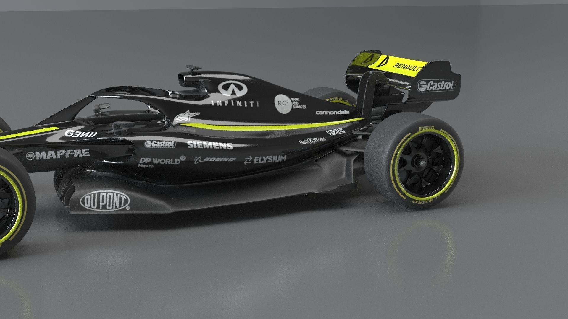 f1 renault 2021 - 2023 concept Low-poly 3D model_10