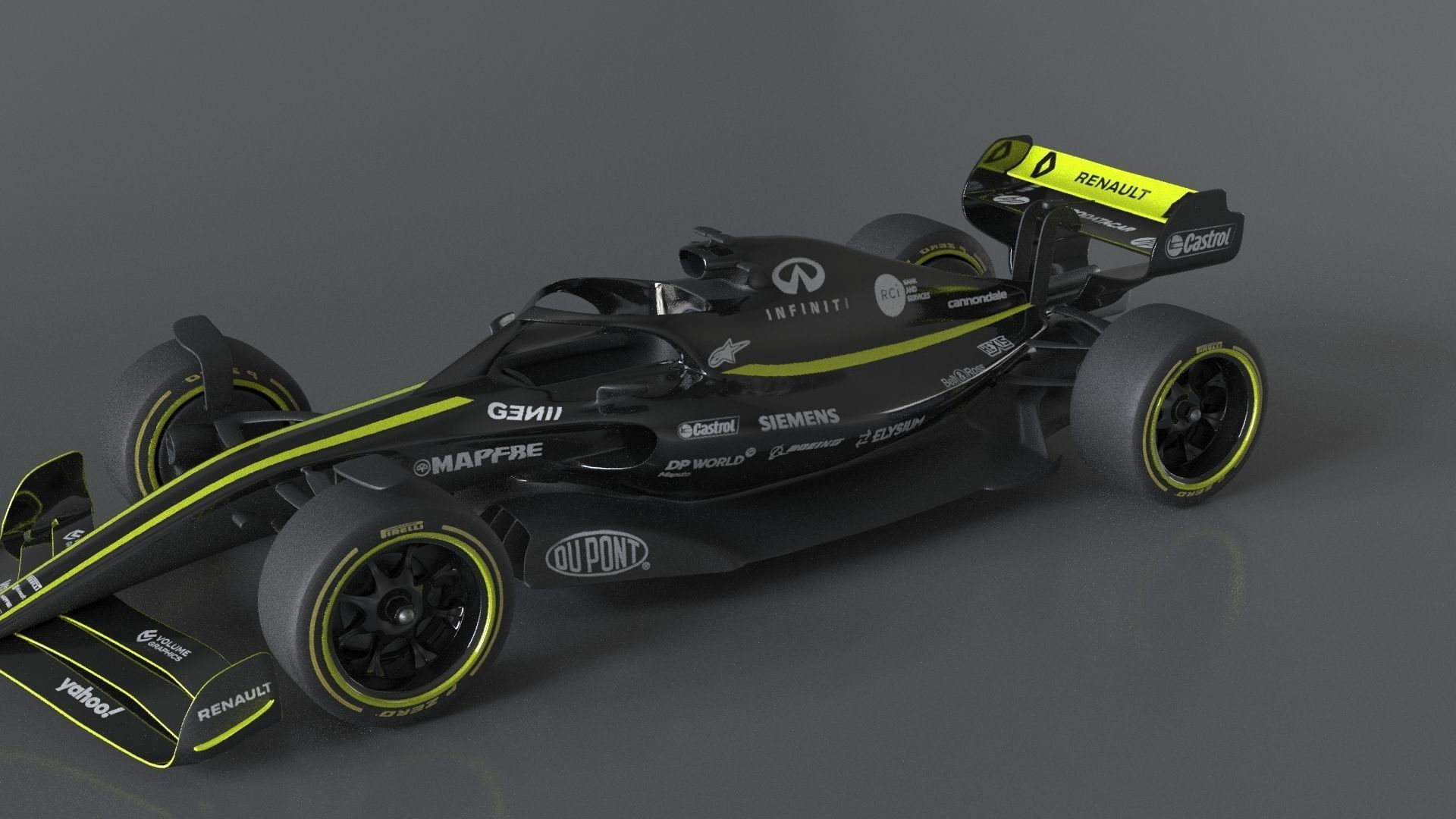 f1 renault 2021 - 2023 concept Low-poly 3D model_7