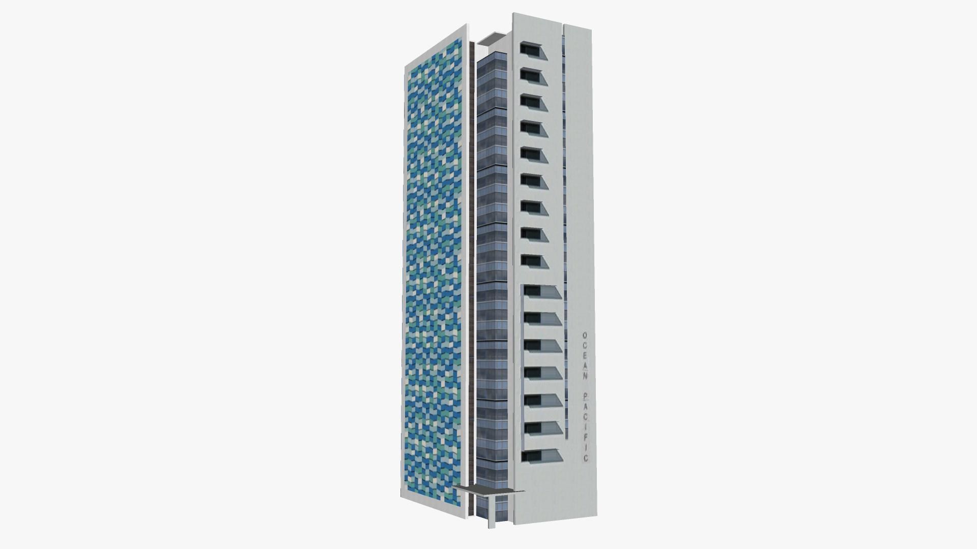 Ocean Pacific Resort Low-poly 3D model_1