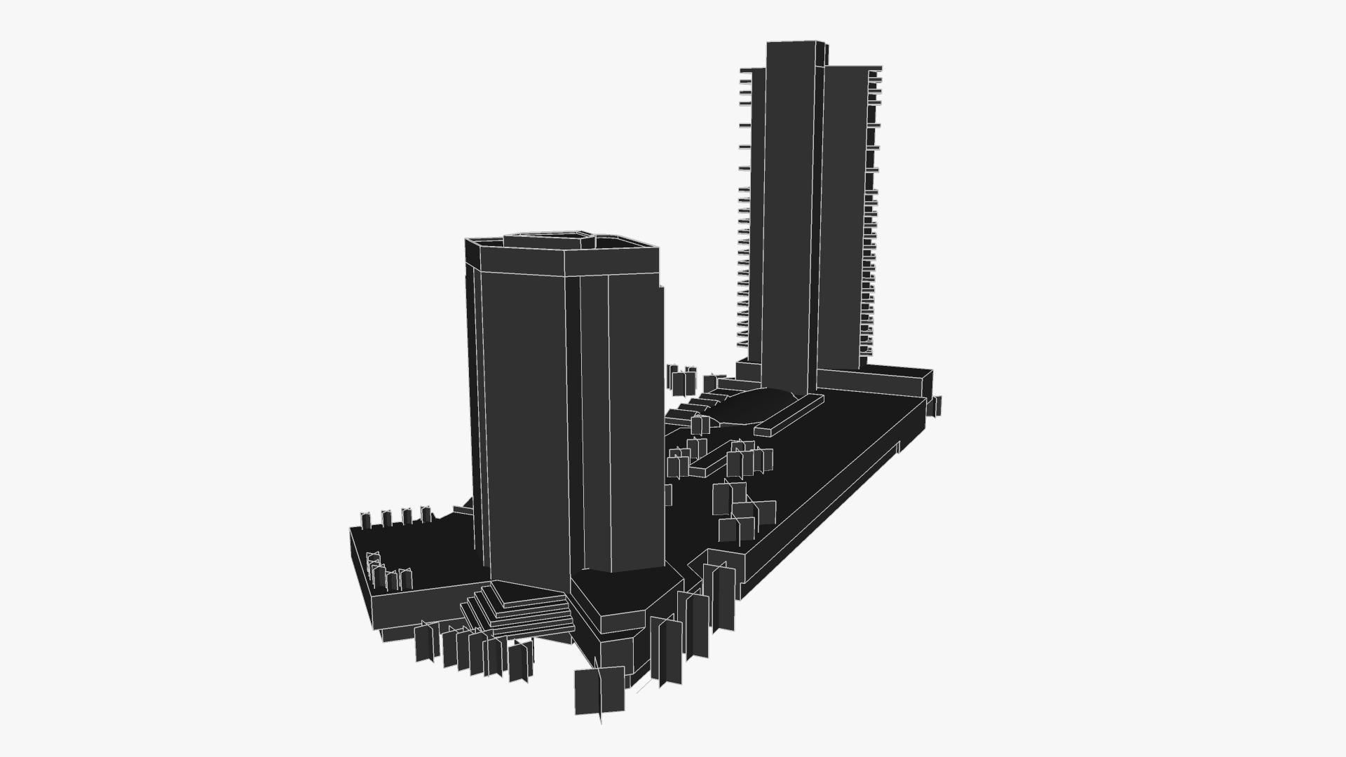 Air On Broadbeach and Sofitel Gold Coast Low-poly 3D model_5