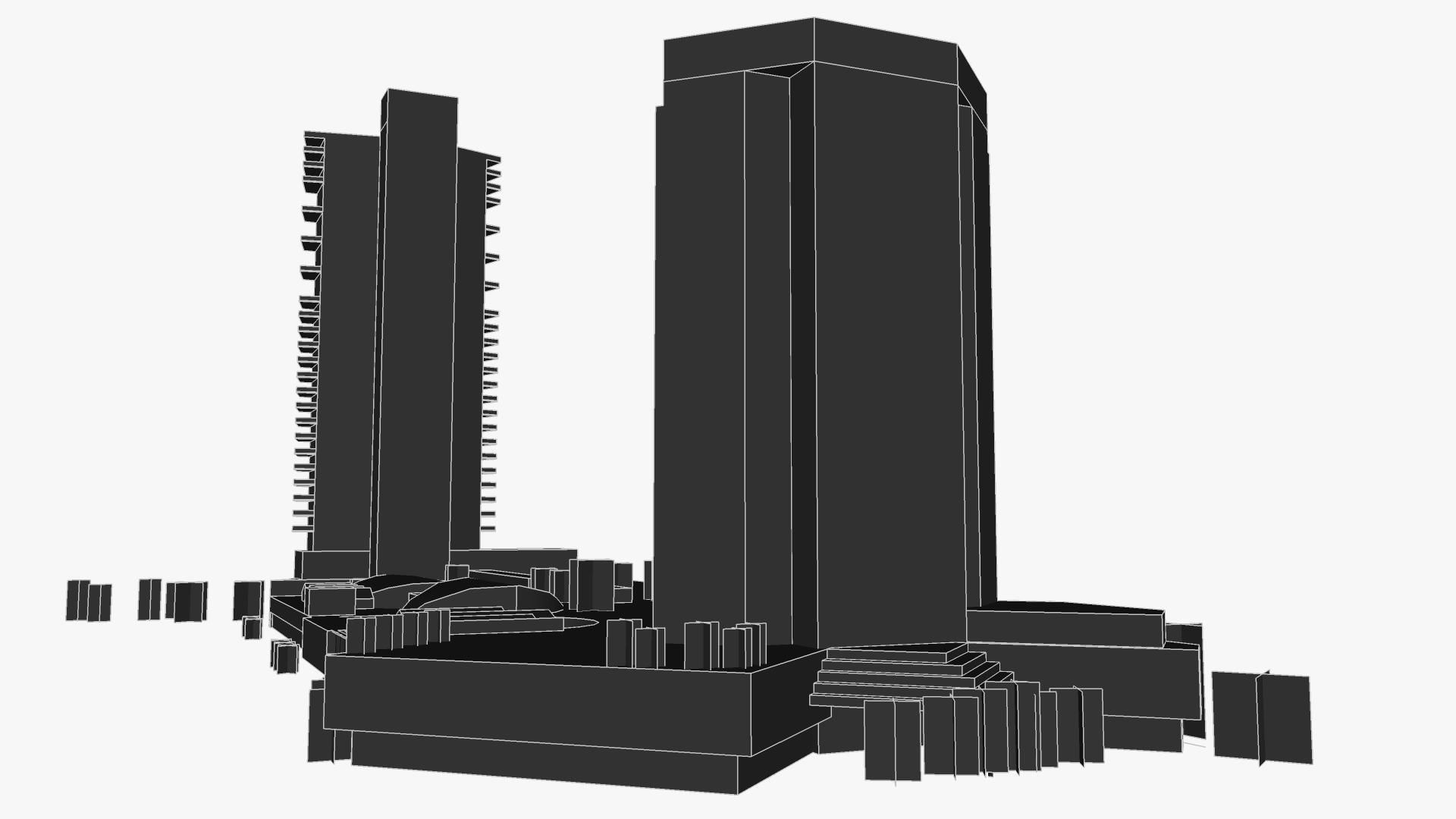 Air On Broadbeach and Sofitel Gold Coast Low-poly 3D model_4