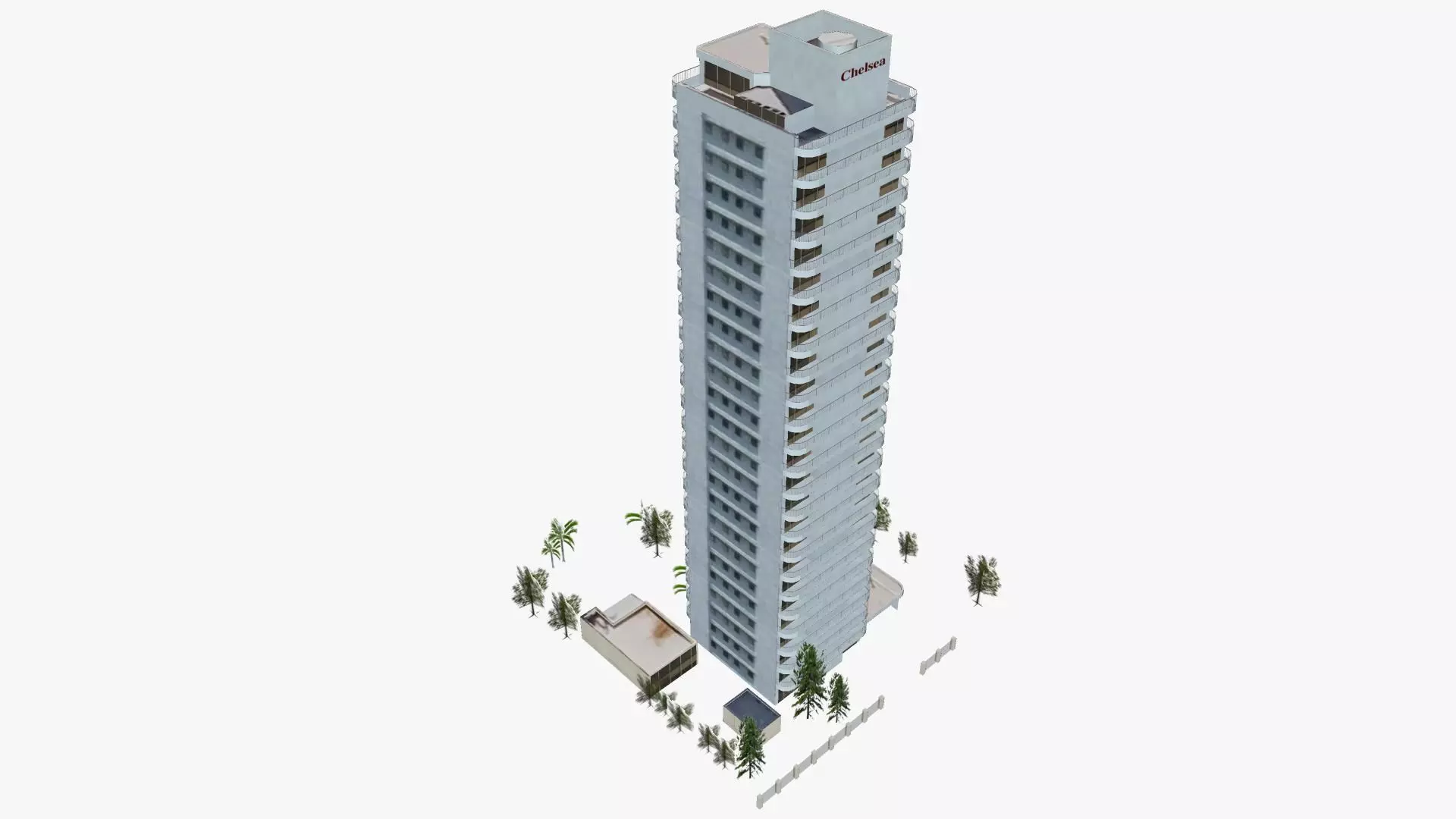 Chelsea Apartments Low-poly 3D model