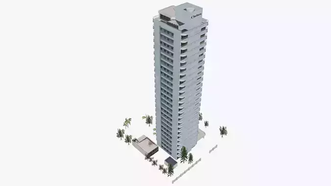 Chelsea Apartments Low-poly 3D model