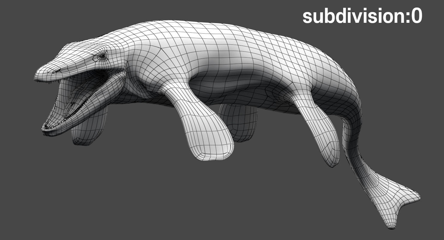 Tylosaurus 3D model Rigged Low-poly 3D model_13