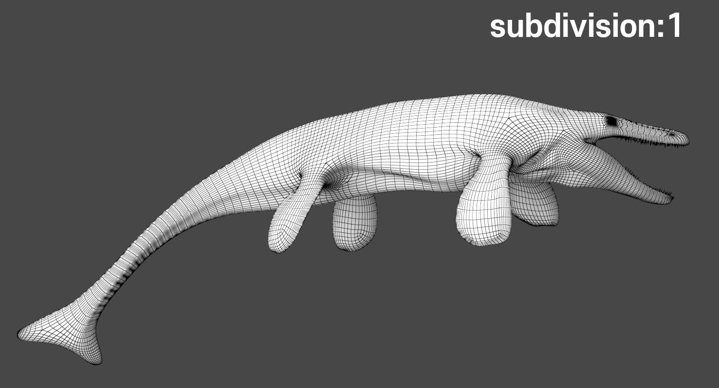 Tylosaurus 3D model Rigged Low-poly 3D model_16