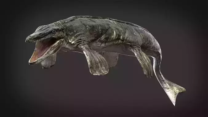 Tylosaurus 3D model Rigged Low-poly 3D model