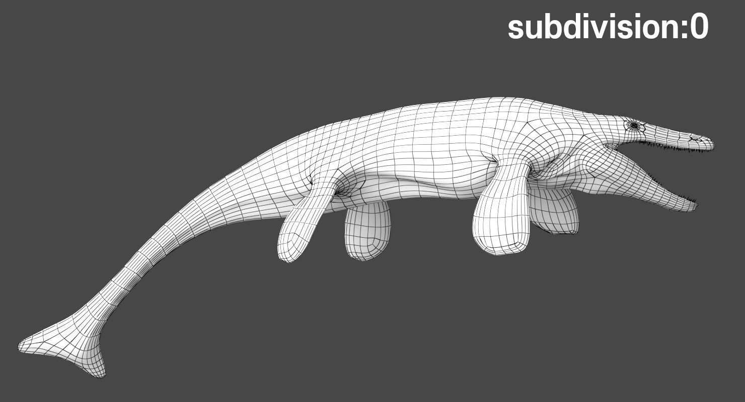 Tylosaurus 3D model Rigged Low-poly 3D model_15