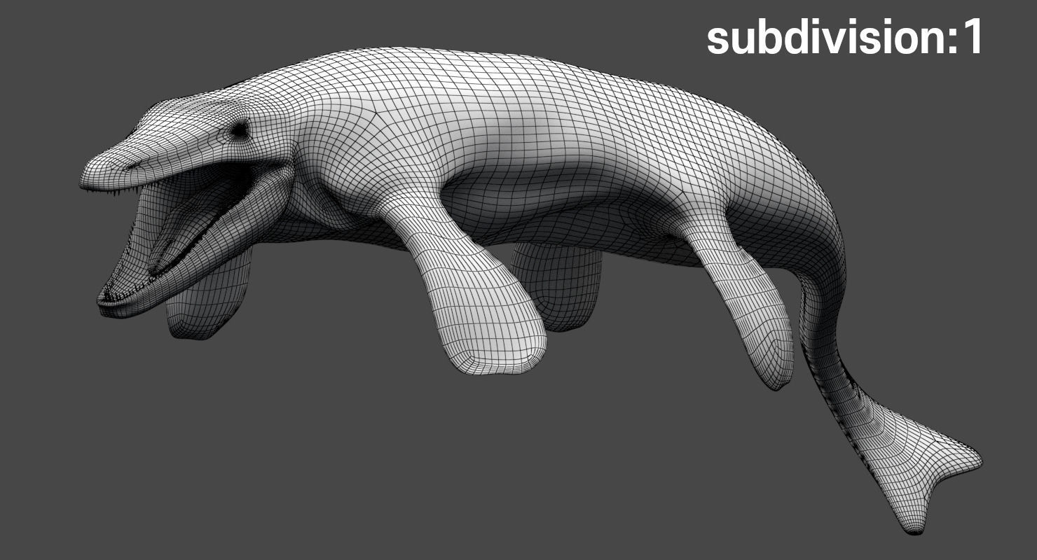 Tylosaurus 3D model Rigged Low-poly 3D model_14