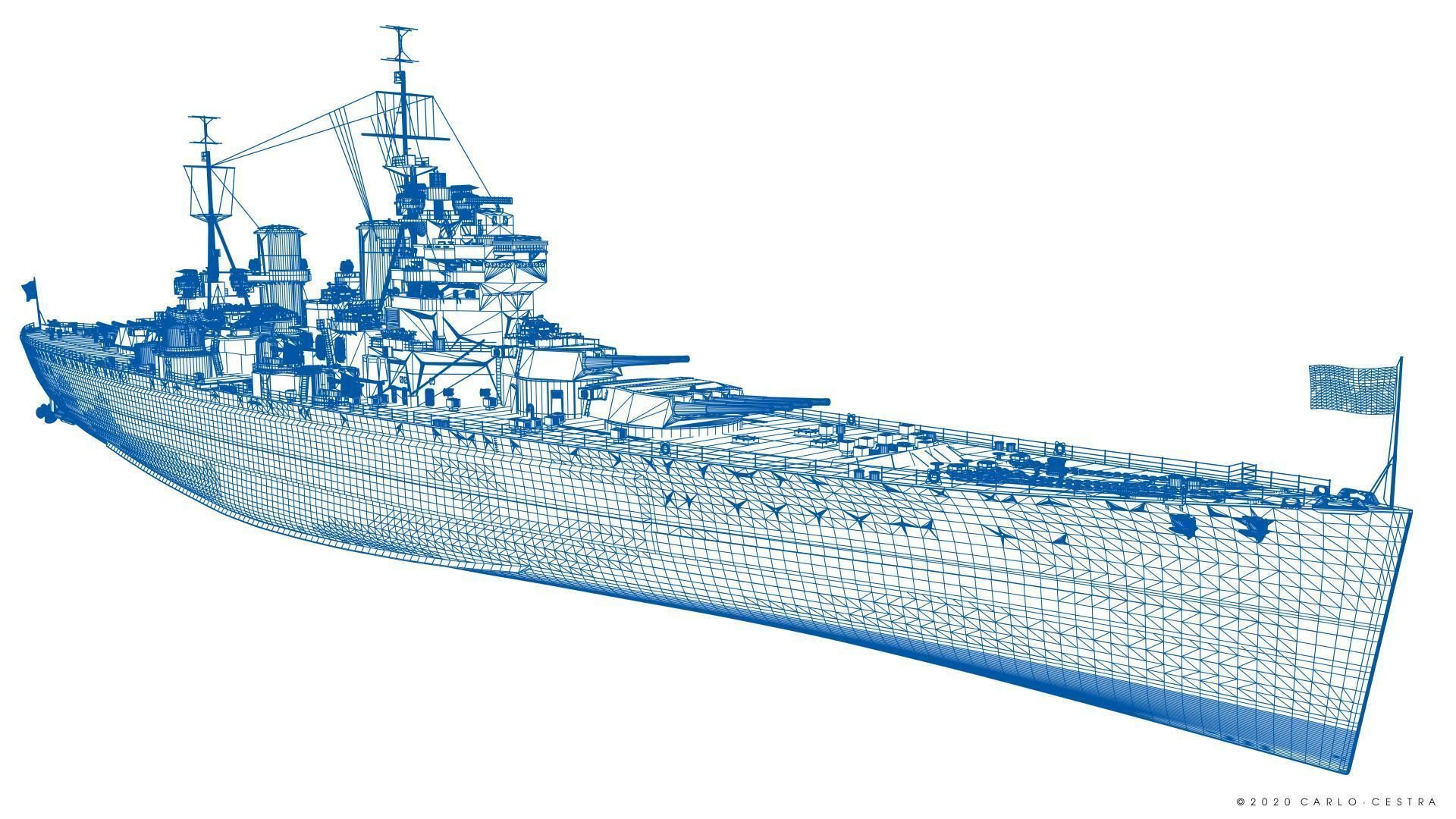 BATTLESHIP HMS PRINCE OF WALES 3D model_15
