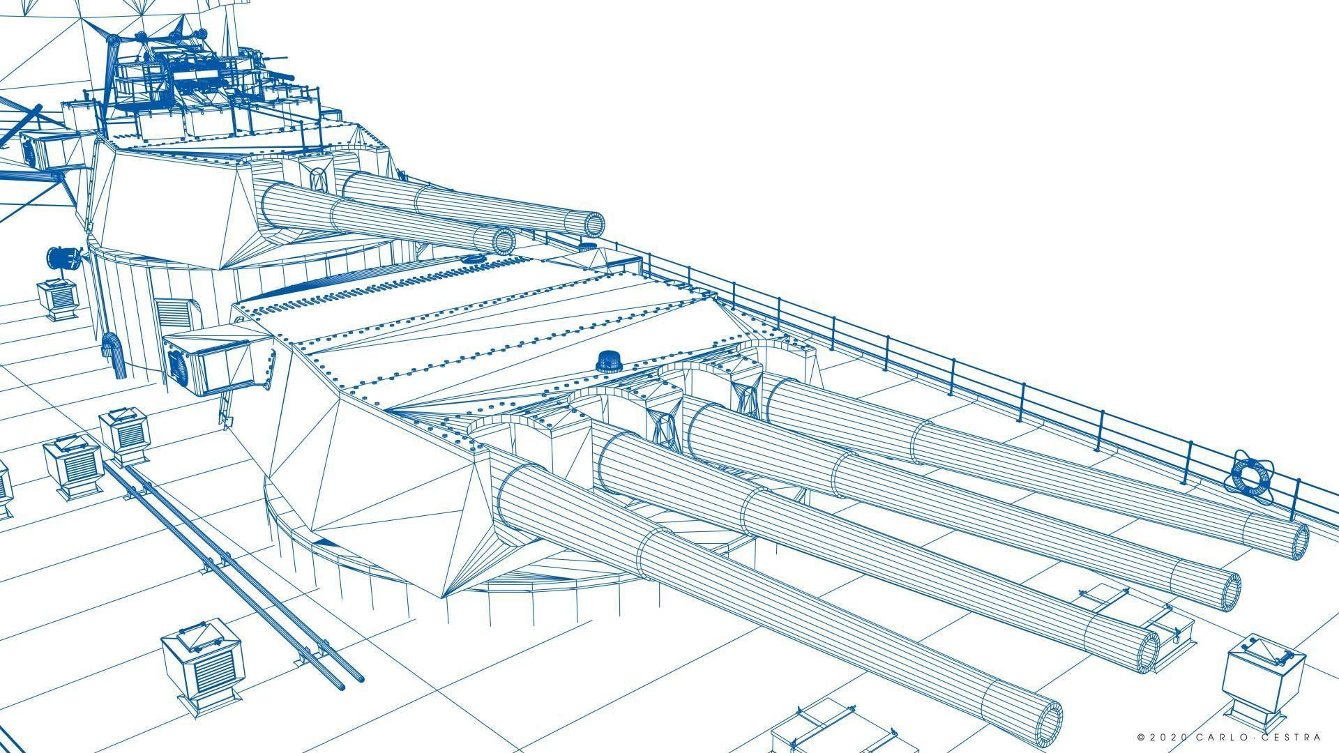 BATTLESHIP HMS PRINCE OF WALES 3D model_18