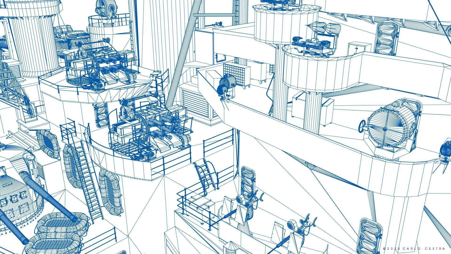 BATTLESHIP HMS PRINCE OF WALES 3D model_19