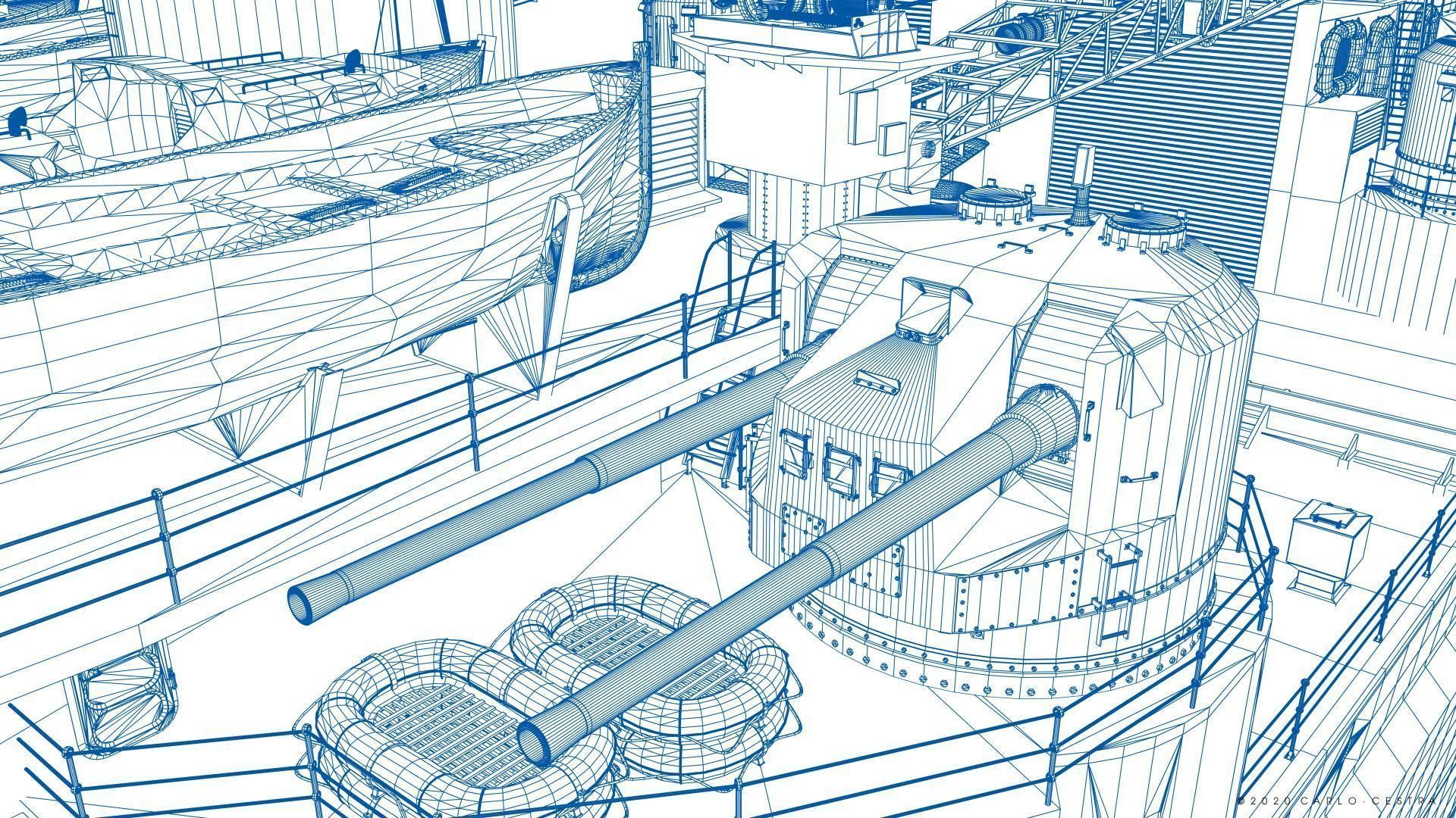 BATTLESHIP HMS PRINCE OF WALES 3D model_22