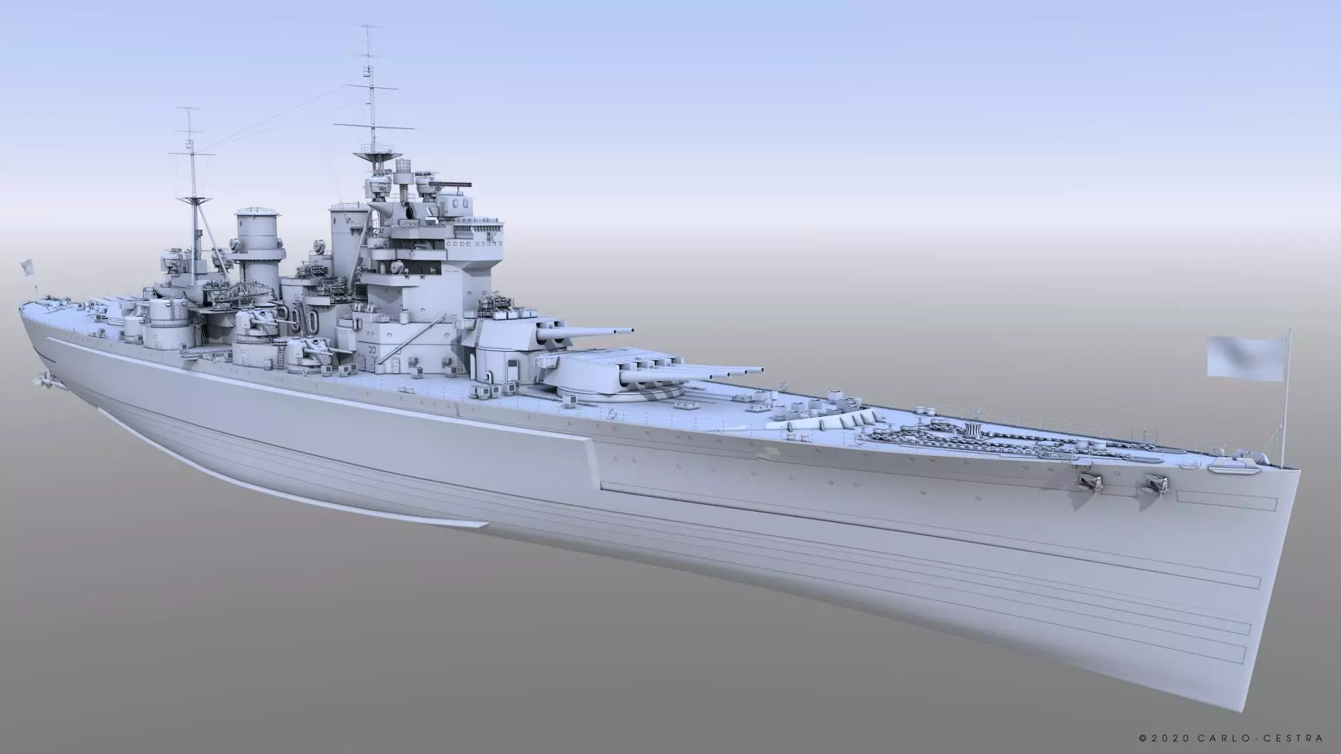 BATTLESHIP HMS PRINCE OF WALES 3D model_0