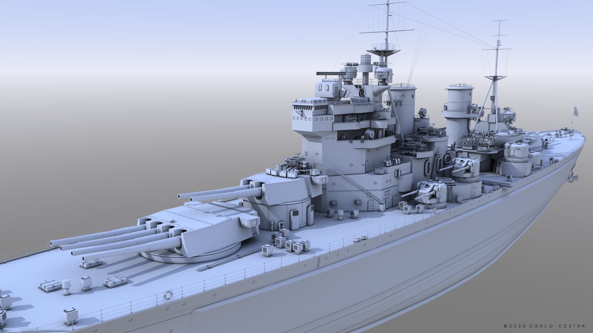BATTLESHIP HMS PRINCE OF WALES 3D model_2