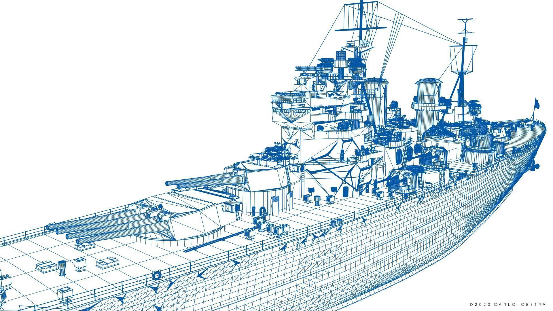 BATTLESHIP HMS PRINCE OF WALES 3D model_17