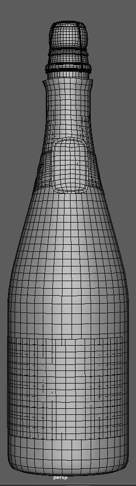 Champagne Moet And Chandon Imperial Brut Champagne Bottle Low-poly 3D model_13