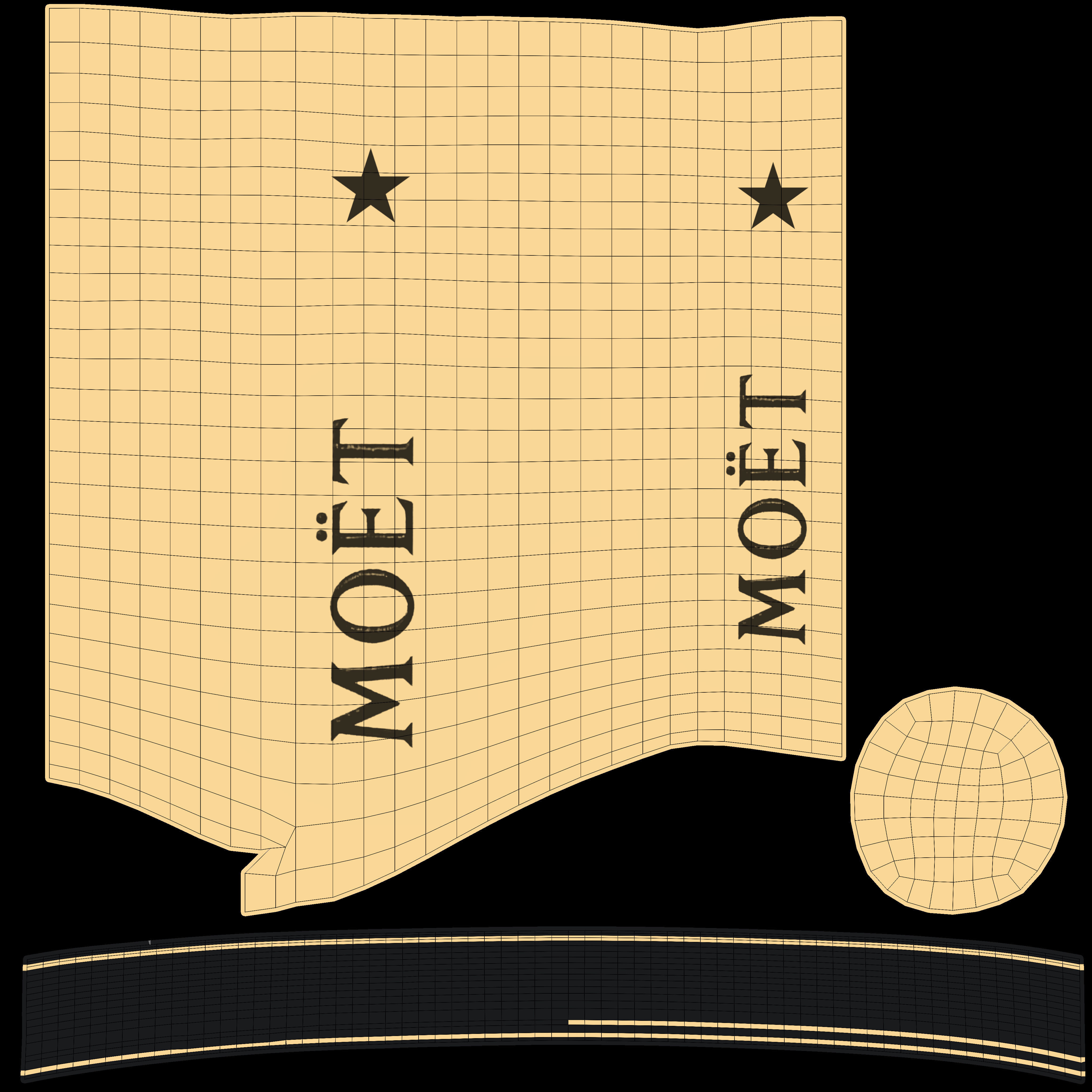 Champagne Moet And Chandon Imperial Brut Champagne Bottle Low-poly 3D model_14