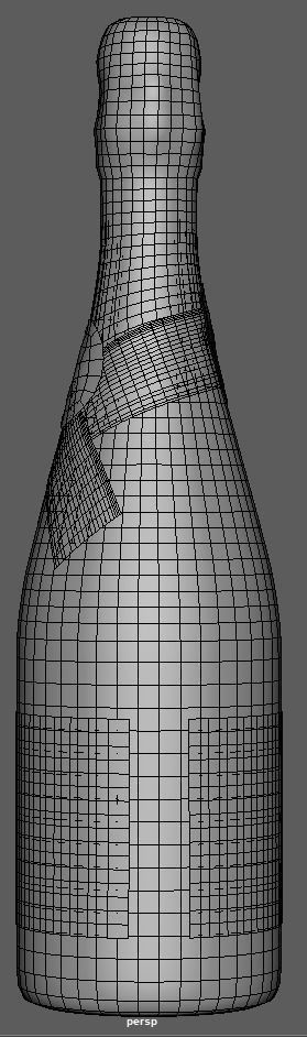 Champagne Moet And Chandon Imperial Brut Champagne Bottle Low-poly 3D model_11