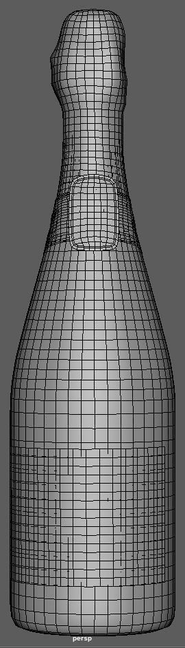 Champagne Moet And Chandon Imperial Brut Champagne Bottle Low-poly 3D model_10