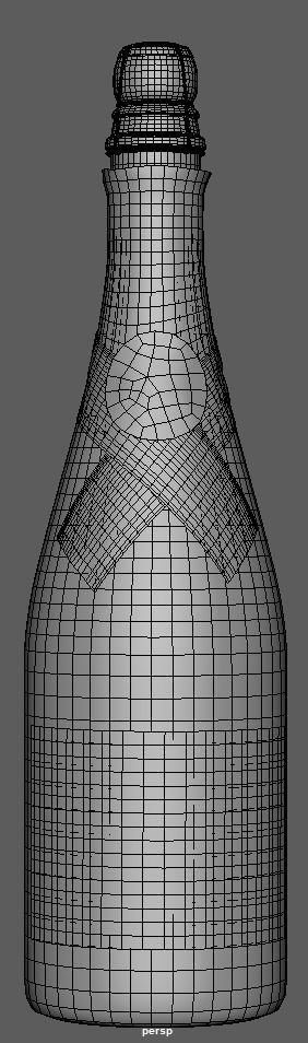 Champagne Moet And Chandon Imperial Brut Champagne Bottle Low-poly 3D model_12