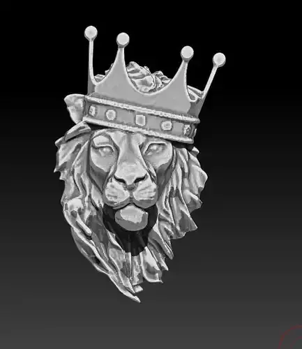 Lion King Prince Jewel Pendant Crown Bust head 