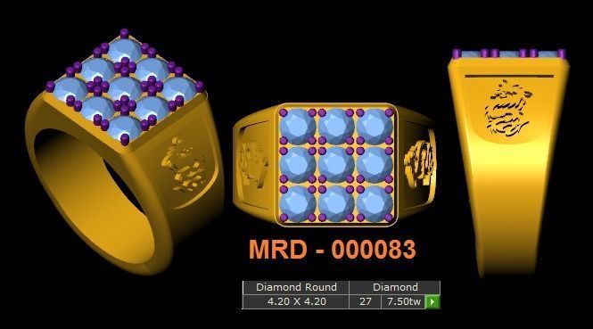 10 models diamond menring  9 3D print model_2