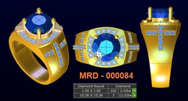 10 models diamond menring  9 3D print model_3