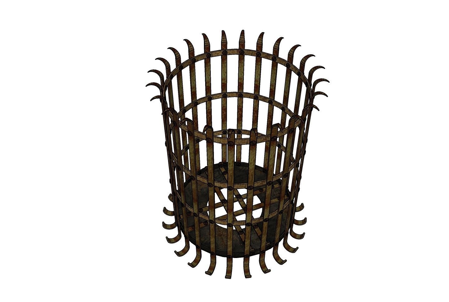 Brazier fired with coke or coal 3D model_7