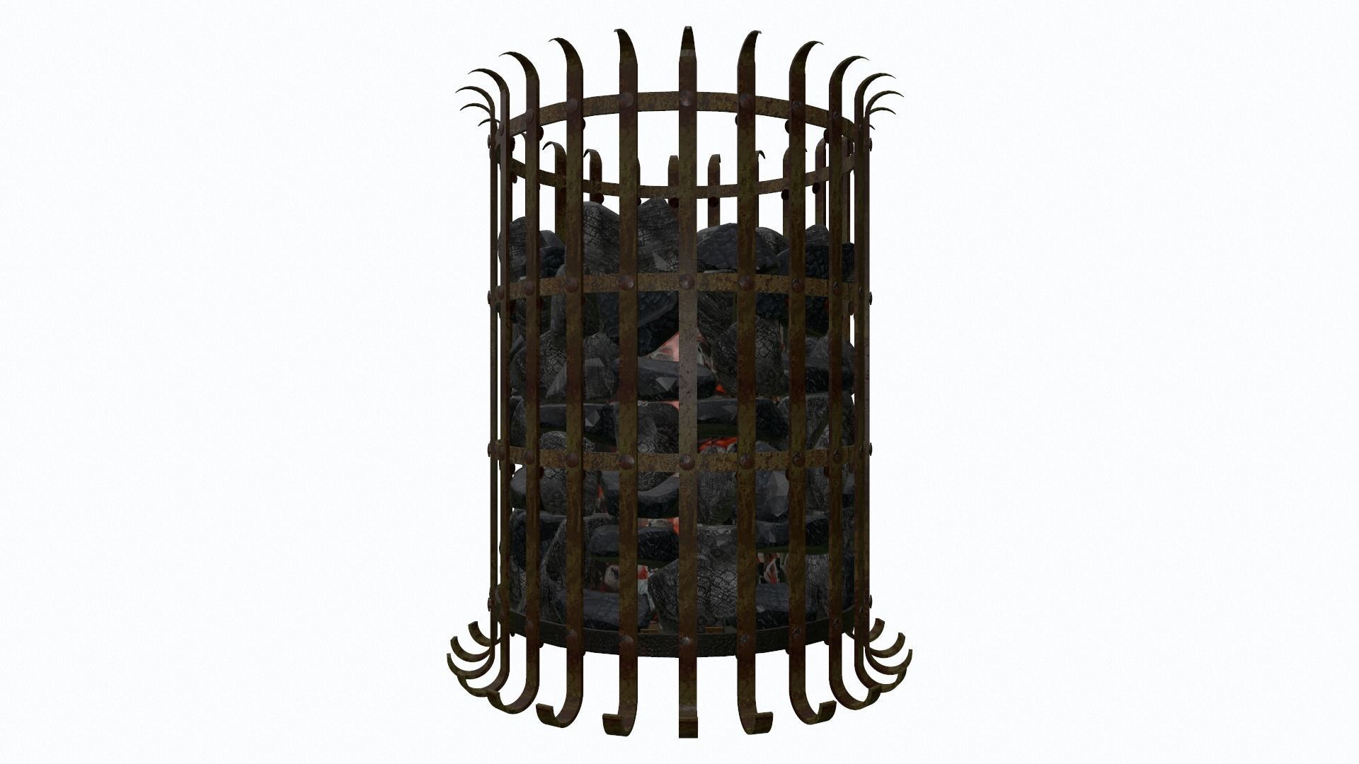 Brazier fired with coke or coal 3D model_9