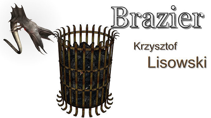 Brazier fired with coke or coal 3D model