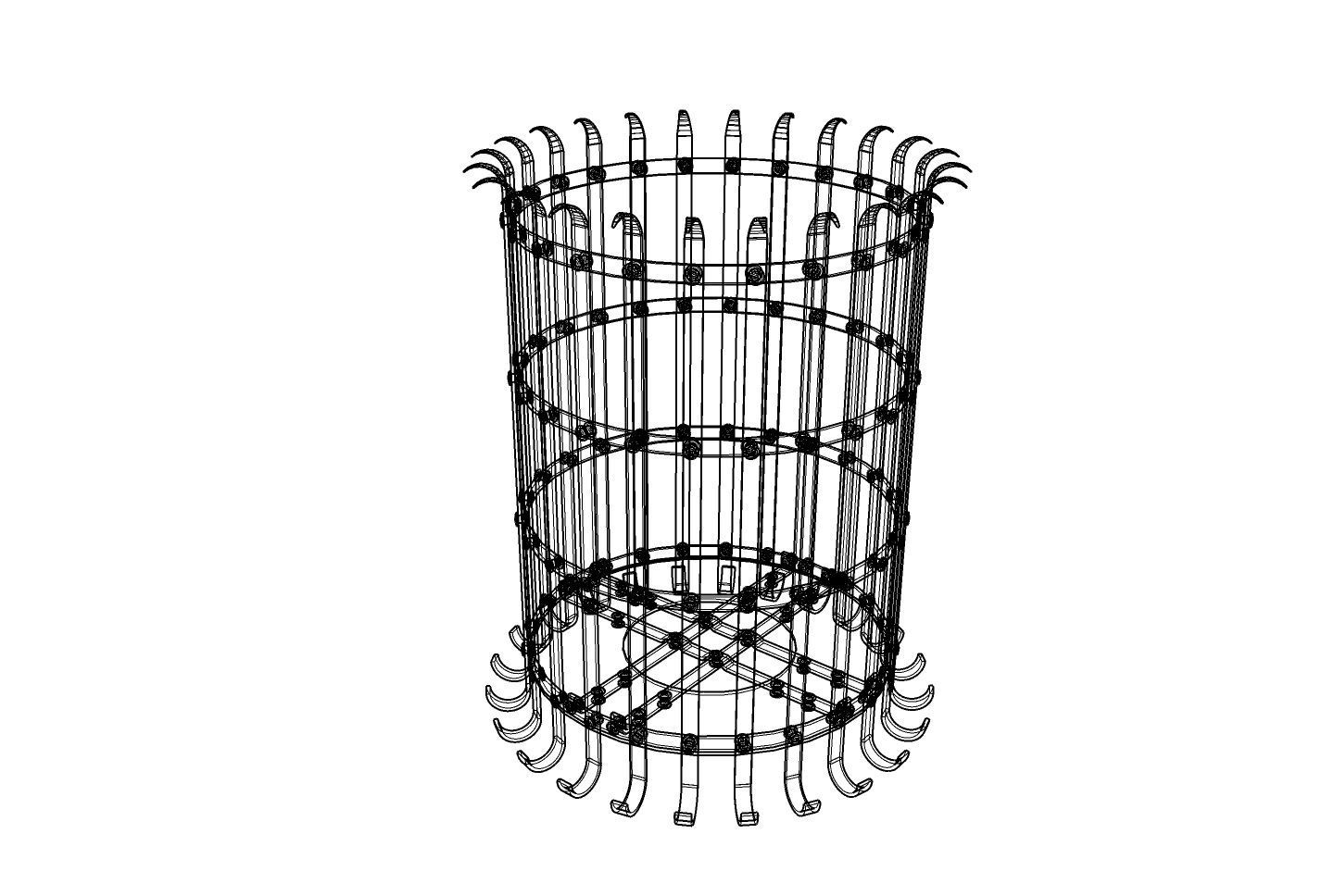 Brazier fired with coke or coal 3D model_5